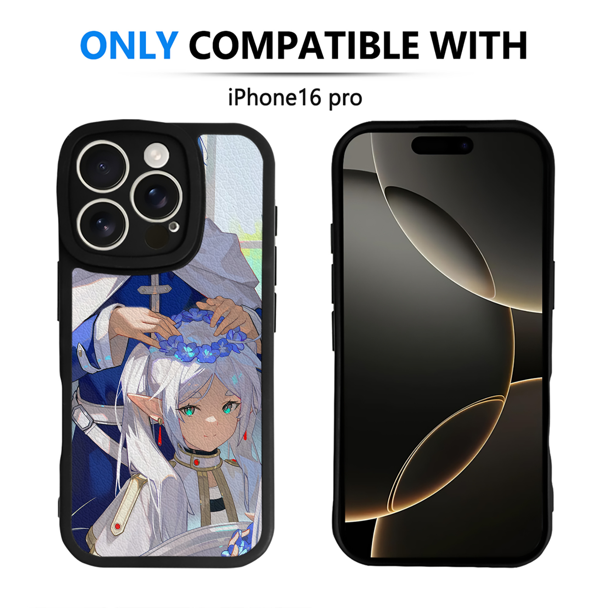 （画像用） 葬送のフリーレン Frieren 【iPhone 16シリーズ対応】シリコンスマホケース（レザー調） 材質：シリコン